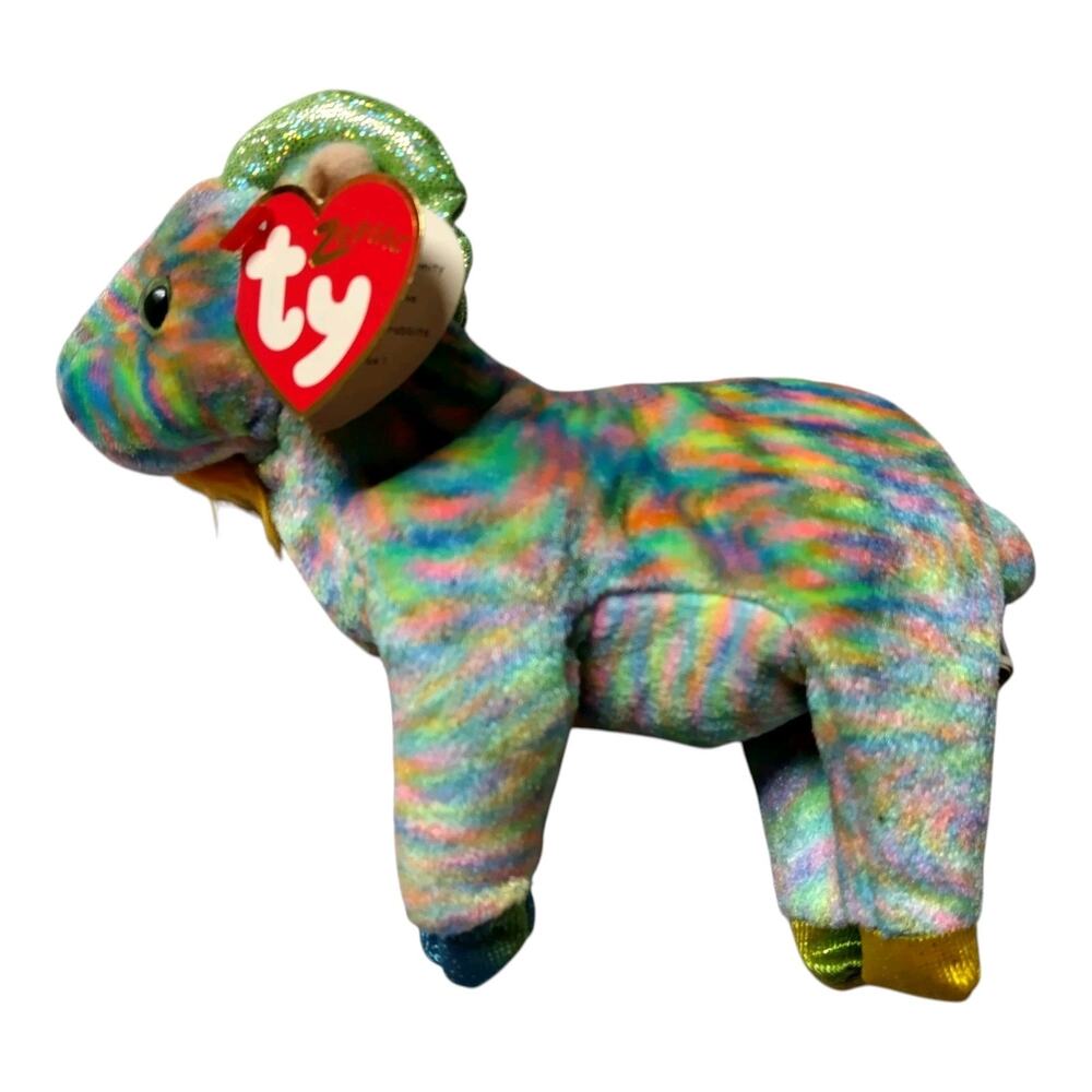 Ty Beanie Baby Zodiac Goat Capricorn Tie Dye Plush MWMT 2000 Horoscope...